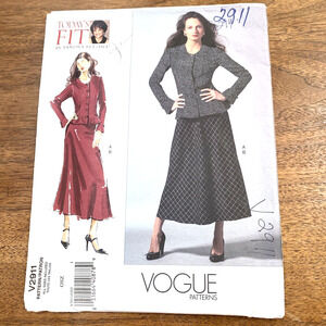 Vogue Sewing Pattern #V2911 Today's Fit by Sandra Betzina OS Blouse & Skirt CUT